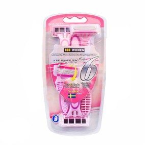 خودتراش 6 لبه زنانه دوموس بسته 3 عددی