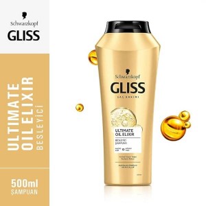 شامپو گلیس مدل Ultimate Oil Elixir 500 میل موهای آسیب‌دیده