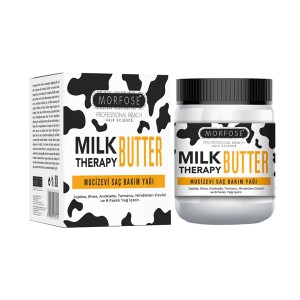 کرم مو تغذیه‌کننده و ترمیم‌کننده حاوی کراتین و 14 روغن گیاهی مناسب انواع مو مورفوس مدل Milk Therapy Butter حجم 200 میل