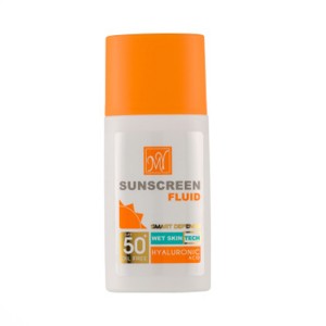 فلوئید ضد آفتاب فاقد چربی حاوی هیالورونیک اسید و ویتامین E مای مدل Smart Defense SPF50 حجم 50 میل