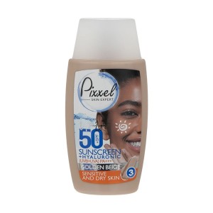 کرم ضد آفتاب پوستهای خشک و نرمال و حساس با SPF50 پیکسل حجم 50 میل