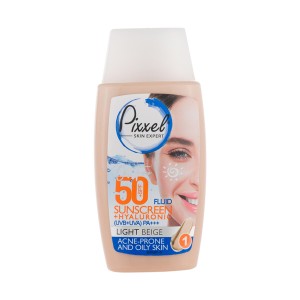 کرم ضد آفتاب رنگی پوستهای چرب و مختلط و جوشدار با SPF50 پیکسل حجم 50 میل