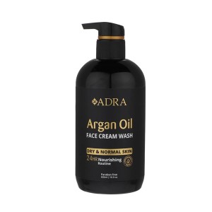 ژل شستشو پاککننده و مرطوبکننده حاوی روغن آرگان مناسب پوستهای نرمال و خشک آدرا حجم 500 میل