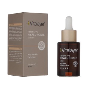 سرم آبرسان و ضد پیری مناسب انواع پوست ویتالیر مدل Intensive Hyaluronic Serum حجم 30 میل