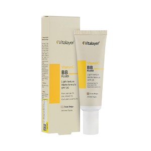 BB فلوئید رنگی محافظ و روشنکننده با SPF50 ویتالیر مدل Vitamin C حجم 30 میل