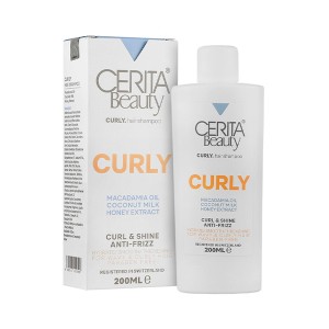 شامپو مناسب موهای فر حاوی شیر نارگیل و روغن ماکادمیا سریتا مدل Curly حجم 200 میل