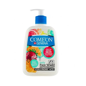 ژل شستشو صورت کنترل چربی و پاکسازی عمیق کامان مدل Oily Skin حجم 500 میل