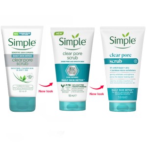 اسکراب پاک کننده منافذ سیمپل مدل Daily Skin Detox حجم 150 میل