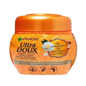 ماسک موی مغذی و درخشانکننده با روغن آرگان و کاملیا گارنیه مدل Ultra Doux حجم 300 میل
