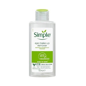 پاک کننده آرایش چشم مخصوص آرایش ضد آب سیمپل مدل Kind to Skin Eye Make-up Remover حجم 125 میل