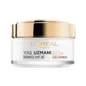 کرم روز ضد چروک و تقویت‌کننده لورآل مخصوص سنین بالای ۶۰ سال حاوی کلسیم B5 و SPF 20 مدل Age Expert حجم 50 میل