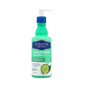 کرم مرطوبکننده و آبرسان کامان تسکیندهنده حاوی عصاره خیار و ویتامین B5 مناسب انواع پوست مدل Cucumber Hydration حجم 400 میل