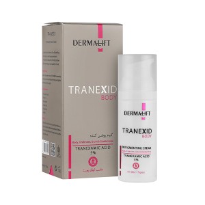 کرم روشنکننده بدن درمالیفت ضد لک و تیرگی حاوی ترانگزامیک اسید و ویتامین C مدل Tranexid حجم 50 میل