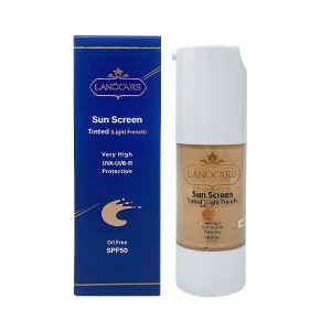 ضد آفتاب رنگی فاقد چربی لانوکر SPF 50 رنگ Light French حجم ۳۰ میل