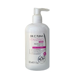 شامپو ضد ریزش و تقویت کننده فارماسی سری Dr. C. Tuna مدل Vitalizing حاوی عصاره سیر و کاپیکسیل حجم 325 میل
