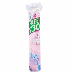 پد آرایش پاک کن دور دوخت ایپک بسته 150 عددی تهیه شده از 100% پنبه خالص