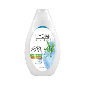 شامپو بدن کرمی هیدرودرم مدل Marine Extracts حاوی عصاره های دریایی و روغن آرگان حجم ۵۰۰ میل