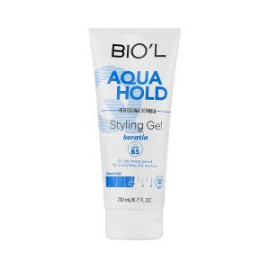 ژل حالت دهنده قوی موی سر بیول مدل Aqua Hold حاوی کراتین و ویتامین B5 حجم ۲۰۰ میل