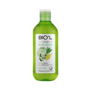 شامپو بدن ژلی بیول مدل Lemon Grass حاوی عصاره لیمو و نعناع مناسب انواع پوست حجم ۴۰۰ میل