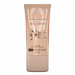 کرم ضد آفتاب کرم پودری و پرایمری سان سیف مدل Maquisun با SPF50 و ماندگاری ۱۲ ساعته حجم ۴۰ میل