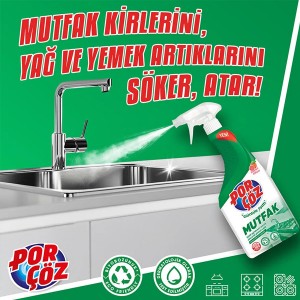 اسپری جرمگیر و چربی زدای سطوح آشپزخانه پورچوز مدل Mutfak حجم ۷۵۰ میل