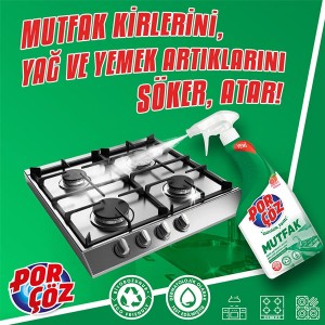 اسپری جرمگیر و چربی زدای سطوح آشپزخانه پورچوز مدل Mutfak حجم ۷۵۰ میل
