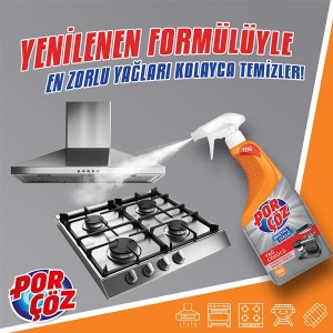 اسپری چربی زدای فوق قوی گاز و فر پورچوز مدل Ekstra Güçlü حجم ۷۵۰ میل