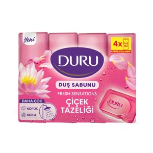 صابون گیاهی دورو مدل Flower Infusion حاوی گلیسیرین و رایحه گل‌های تازه بسته ۴ عددی (۴ × ۱۵۰ گرم)