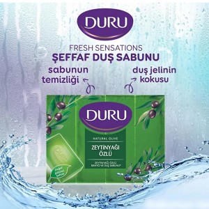 صابون گیاهی دورو مدل Olive Oil حاوی روغن زیتون طبیعی و گلیسیرین بسته ۴ عددی (۴ × ۱۵۰ گرم)