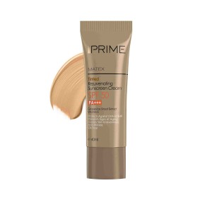 کرم ضد آفتاب رنگی فاقد چربی پرایم SPF 50 جوان کننده و ضد چروک مناسب انواع پوست حجم ۴۰ میل