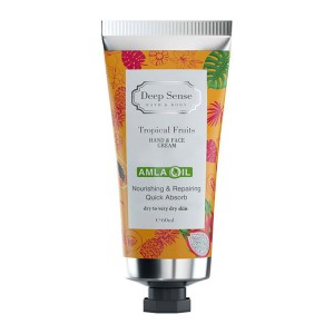 کرم مرطوب کننده قوی دیپ سنس مدل Tropical حاوی روغن آرگان و میوه‌های استوایی مناسب پوست خشک و خیلی خشک حجم ۶۰ میل