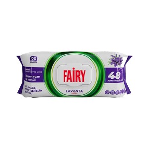 دستمال مرطوب تمیز کننده و ضد عفونی کننده فیری حاوی جوش شیرین و سرکه با رایحه لوندر بسته ۱۰۰ عددی