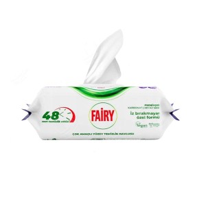 دستمال مرطوب تمیز کننده و ضد عفونی کننده چند منظوره فیری با رایحه لوندر  حاوی جوش شیرین و سرکه بسته 100 عددی