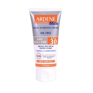 کرم ضد آفتاب آقایان آردن spf30 بدون چربی حجم 60 میل