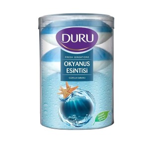 صابون کرمی دورو مدل لیوانی (دو رنگ) با رایحه اقیانوس بسته ۴ عددی وزن ۴۰۰ گرم