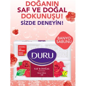 صابون کرمی مرطوب کننده دورو مدل کتابی حاوی مرطوب کننده با رایحه گل رز بسته ۴ عددی وزن ۶۰۰ گرم