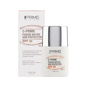 فلوئید ضد آفتاب پرایم SPF 50 مدل Fusion Water حاوی ویتامین C مناسب صورت و دور چشم حجم ۴۰ میل