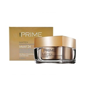 کرم مرطوب کننده ۲۴ ساعته پرایم مدل Moist 24 ضد چروک و شاداب کننده مناسب پوست نرمال تا خشک حجم ۵۰ میل