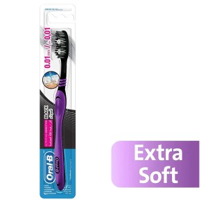 مسواک زغالی اورال بی مدل Black Extra Soft با الیاف زغالی و برس فوق‌العاده نرم (تنوع رنگی رندوم)