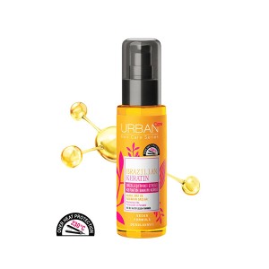 سرم موی صاف کننده و تقویت کننده اوربن کر مدل Brazilian Keratin حاوی کراتین مناسب موهای خشک و وزدار حجم ۷۵ میل