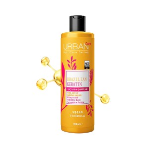 شامپو صاف کننده و ترمیم کننده اوربن کر مدل Brazilian Keratin حاوی کراتین مناسب موهای خشک و وزدار حجم ۳۵۰ میل