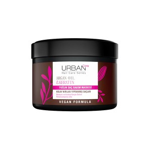 ماسک موی مراقبت کننده قوی اوربن کر حاوی کراتین و روغن آرگان مناسب موهای آسیب دیده و وزدار حجم ۲۳۰ میل