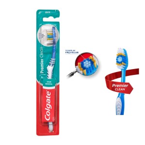 مسواک کلگیت مدل Premier Clean برس مدیوم دارای الیاف پاک کننده عمیق (تنوع رنگی رندوم)