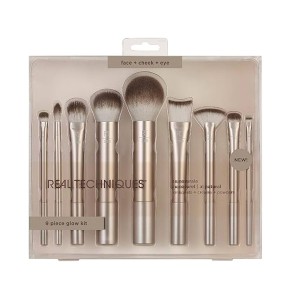 ست براش تخصصی صورت و چشم ریل تکنیک مدل 9 Piece Glow Kit بسته ۹ عددی