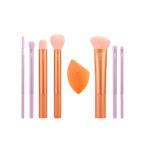 ست براش تخصصی صورت و چشم ریل تکنیک مدل Level Up مجهز به الیاف UltraPlush بسته ۸ عددی