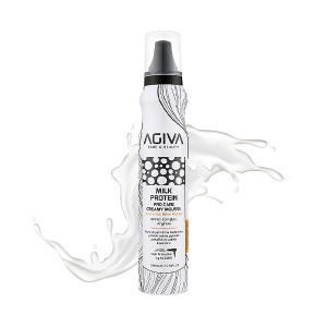 فوم حالت دهنده مو آگیوا مدل Milk Protein با عصاره پروتئین شیر و تقویت‌کننده حجم ۲۰۰ میل