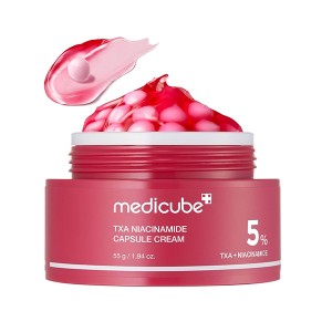 کرم کپسولی ضد لک و روشن کننده مدی کیوب مدل TXA Niacinamide Capsule با خاصیت جوانسازی وزن ۵۵ گرم