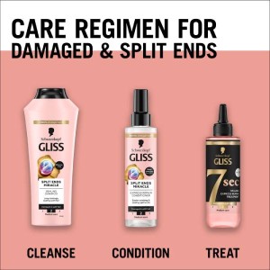 شامپو گلیس مدل Split Hair Miracle با خاصیت چسباننده موخوره و ترمیم‌کننده یونی حجم ۴۰۰ میل