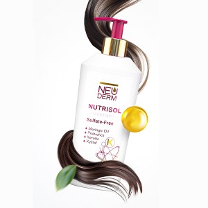 شیر مو نئودرم مدل Nutrisol با خاصیت ترمیم‌کننده ساختاری و بازسازی‌کننده کوتیکول با روغن مورینگا حجم 200 میل