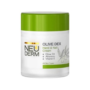 کرم نئودرم مدل Olive Dex با خاصیت بازسازی‌کننده عمقی و استحکام‌بخش ناخن با روغن زیتون حجم ۱۵۰ میل